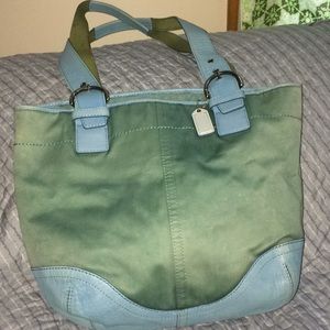 ☘️One of a Kind Hand Dyed Coach Tote☘️
